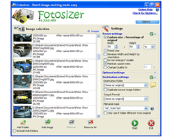 Fotosizer - бесплатная программа для пакетного изменения размеров изображения