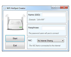 WiFi HotSpot Creator - простая в использовании программа WiFi HotSpot Creator - простая в использовании программа