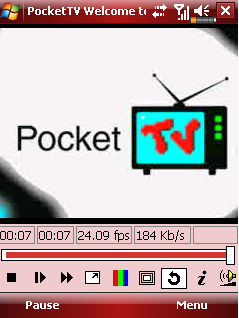 PocketTV Classic - программа для просмотра MPEG файлов на КПК. Есть возможность поворота экрана, просмотра в полноэкранном режиме, коррекция цветности PocketTV Classic - программа для просмотра MPEG файлов на КПК. Есть возможность поворота экрана, просмотра в полноэкранном режиме, коррекция цветности