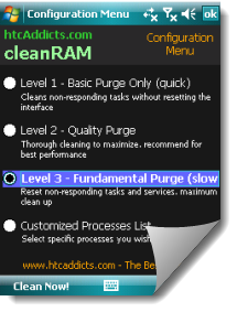 cleanRAM – программа для освобождения оперативной памяти устройства (Windows Mobile) cleanRAM – программа для освобождения оперативной памяти устройства (Windows Mobile)