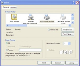 BullZip PDF Printer - виртуальный принтер, позволяющий печатать PDF документ из любого приложения Microsoft Windows BullZip PDF Printer - виртуальный принтер, позволяющий печатать PDF документ из любого приложения Microsoft Windows