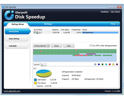 Disk SpeedUp - бесплатная утилита для анализа и дефрагментации локальных дисков