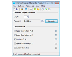 Всего за несколько секунд SoftFuse Password Generator Free создаст сложный пароль Всего за несколько секунд SoftFuse Password Generator Free создаст сложный пароль